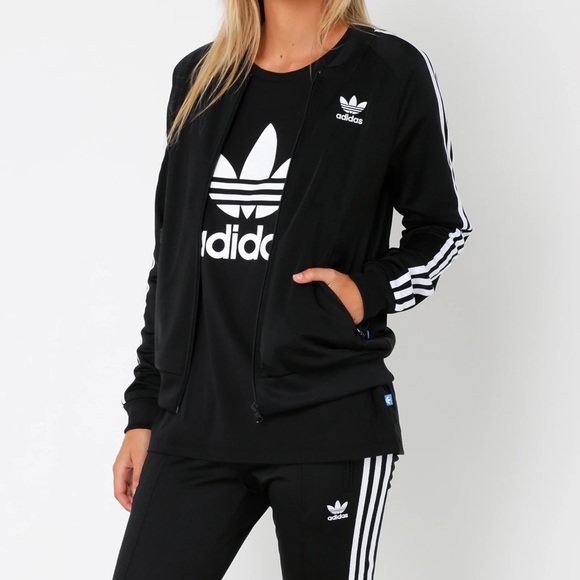 Adidas Black Superstar Track Jacket - Picture 1 of 10